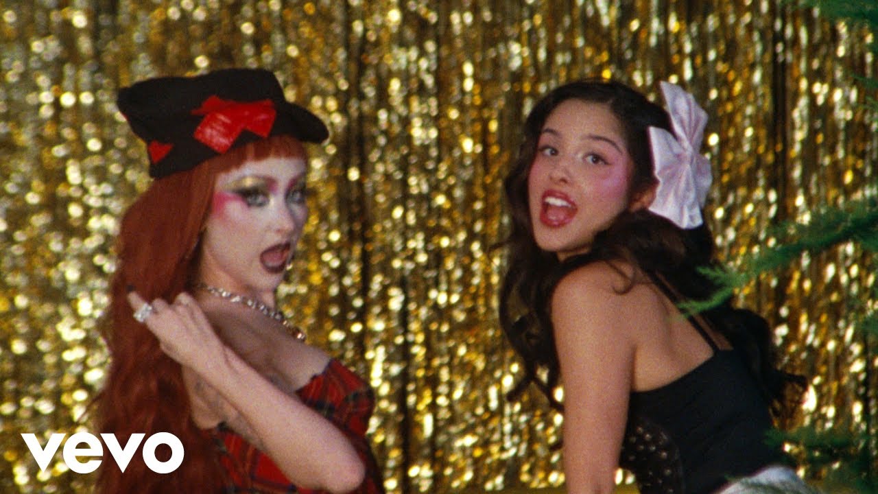 Olivia Rodrigo and Chappell Roan in the official remix music video